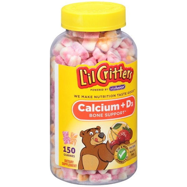 Calcium with Vitamin D Dietary Supplement Gummy Bears