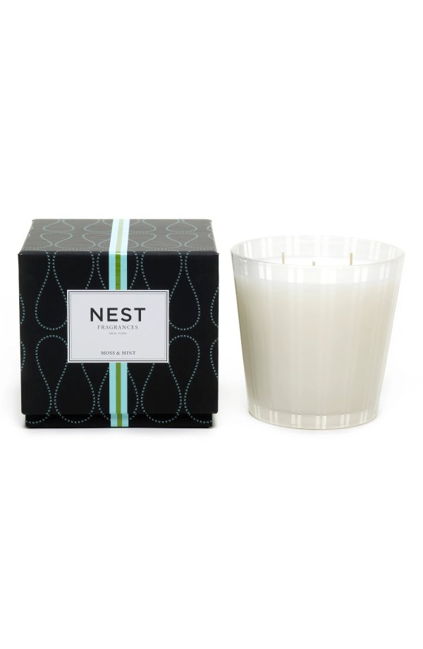Moss & Mint Fragrance 3-Wick Candle - 21.2oz.