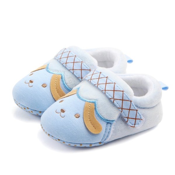 Baby / Toddler Doggy Plaid Ruffled Bowknot Velvet Prewalker Shoes