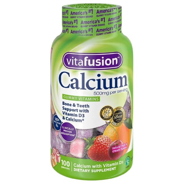 Calcium Supplement Gummy Vitamins Fruit & Cream