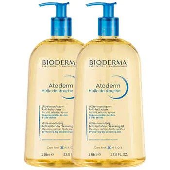 Bioderma Atoderm Shower Oil, 33.8 fl oz, 2-pack