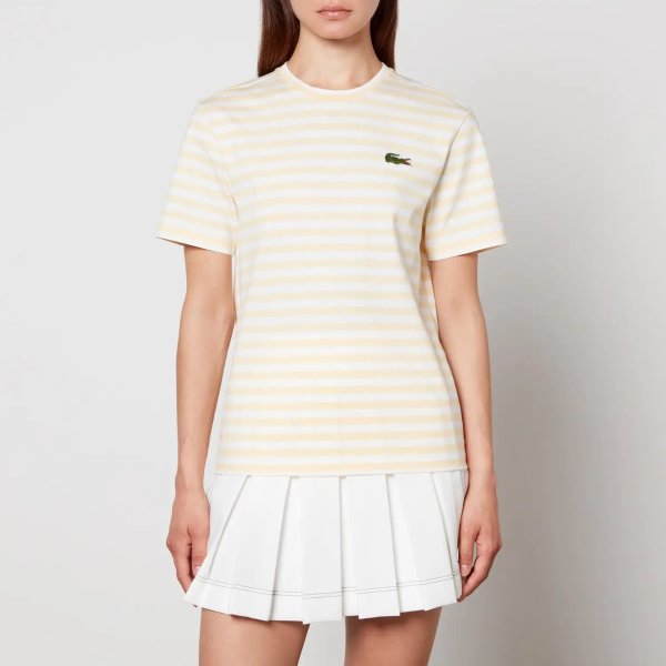 Logo-Applique Striped Cotton-Jersey T-Shirt
