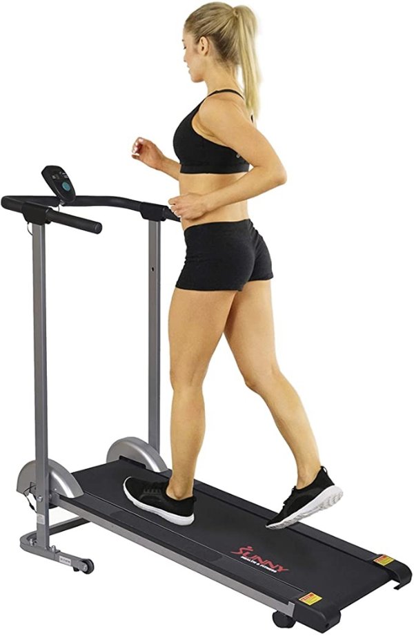Health & Fitness SF-T1407M Manual Walking Treadmill, Gray
