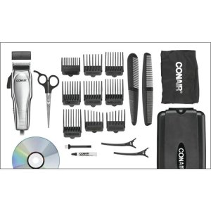 Conair - Custom Cut 21-Piece Haircut Kit - Chrome