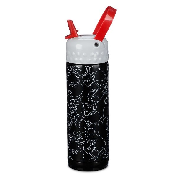 Mickey Mouse Stainless Steel Water Bottle with Built-In Straw | shopDisney