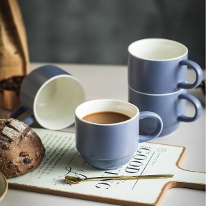 YHOSSEU Stackable Coffee Mug Set of 4