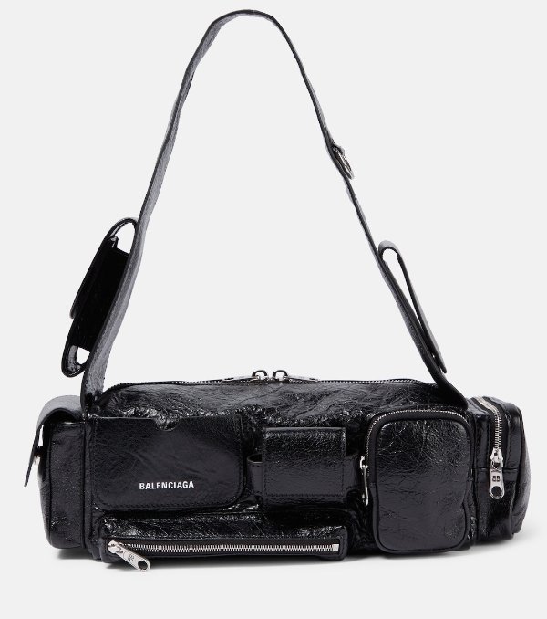 Superbusy XS Leather Shoulder Bag in Black - Balenciaga | Mytheresa