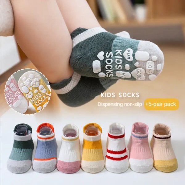 Baby Girls Socks Non-slip Socks Low Top Floor Socks 5pcs | Check Out Today's Deals Now | Temu