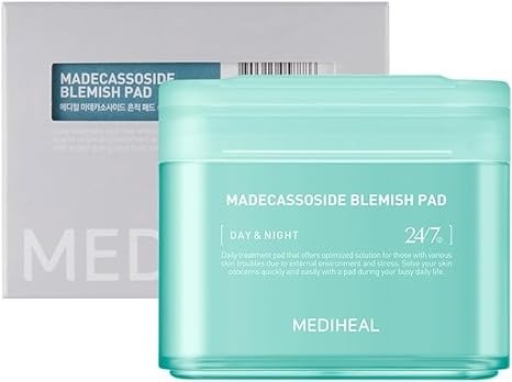 (Only Refill) MEDIHEAL Madecassoside Blemish Pad -Square Cotton Facial Toner Pads with Centella Asiatica&Madecassoside – Anti Blemish Face Pads to Improve Uneven Skin Tone - Vegan Gauze Pads,100 Pads