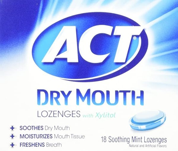 Dry Mouth Mint Lozenges, 18 Count