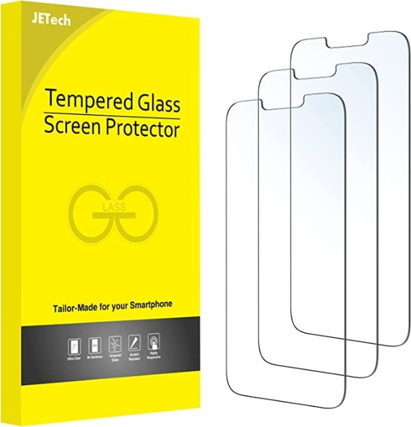 Screen Protector for iPhone 14 6.1-Inch, Tempered Glass Film, 3-Pack