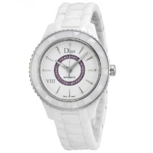 Christian Dior VIII White Dial Ceramic Ladies Watch, CD1245EFC001