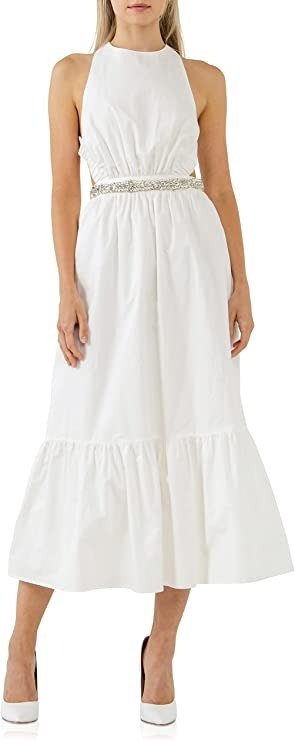 Women's Elastic Detail Sleeveless Dress