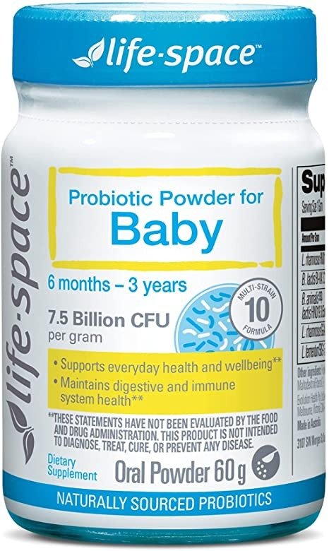 -Space Baby Probiotic Powder for Infants and Toddlers up to 3 Years Old - 10 Strains for Supporting Digestive, Gut and Immune Health - 60 Grams
