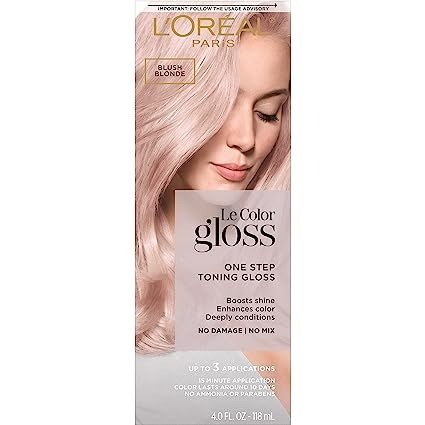 Le Color Gloss One Step In-Shower Toning Hair Gloss, Neutralizes Brass, Conditions & Boosts Shine, Blush Blonde, 4 fl oz