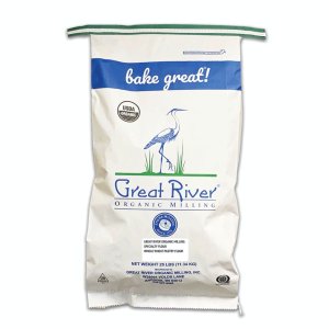 Great River Milling Whole Wheat Organic Flour, 25 pounds