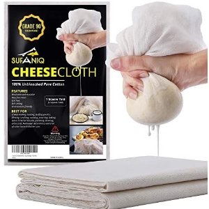 Sufaniq Cheesecloth Grade 90-9 Square Feet Unbleached 100% Cotton Fabric