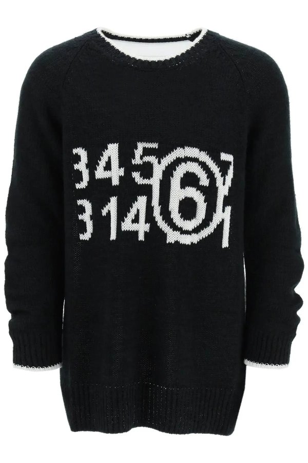 Logo sweater in cotton knit and jersey Mm6 Maison Margiela