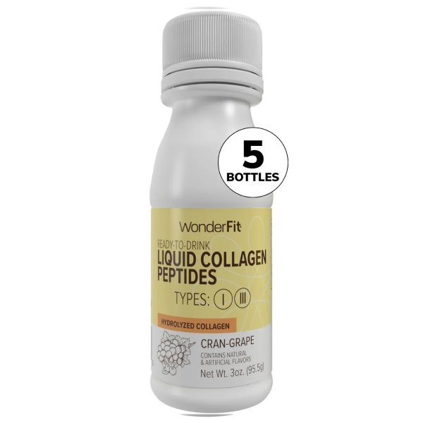 Liquid Collagen Peptide Shots, Cran-Grape (5ct)