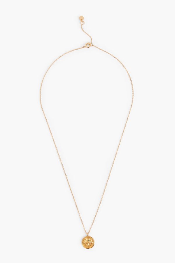 Gold-tone crystal necklace