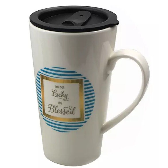 Blessed Boxed Latte Mug with Lid