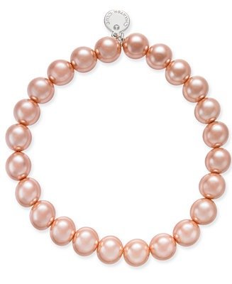 Silver-Tone Pink Imitation Pearl Bracelet, Created for Macy’s