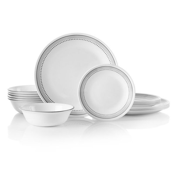 Mystic Gray 18-piece Dinnerware Set, Service for 6
