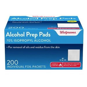 Walgreens Alcohol Prep Pads Isopropyl Alcohol 70%200.0 ea
