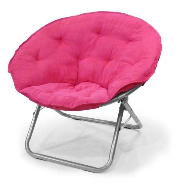 Large Microsuede Saucer Chair, Multiple Colors