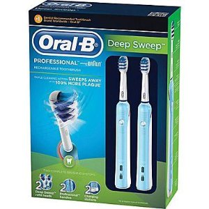 Oral B Deep Sweep 3000 Rechargeable Toothbrush, Dual Pack