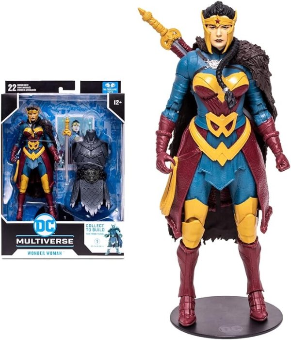DC Multiverse Wonder Woman Endless Winter 7" Action Figure with Build-A Frost King Piece and Accessories