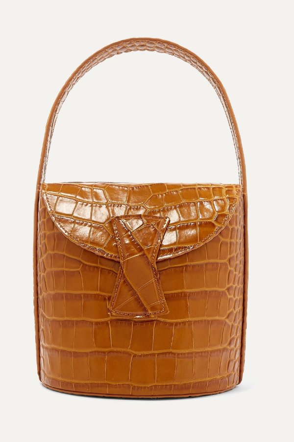 Nick croc-effect leather shoulder bag