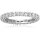 Plated Sterling Silver Round Cut Cubic Zirconia Eternity Band Ring
