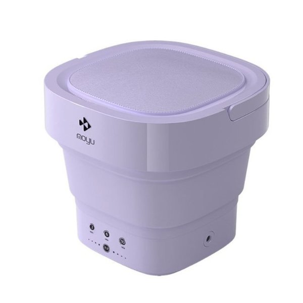 摩鱼 迷你折叠洗衣机 小型便携内衣内裤清洗机 MINI01-M 紫色 美规版