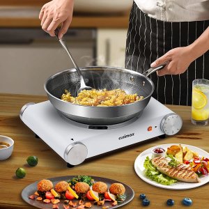 CUSIMAX Electric Hot Plate 1500W Hot Plates for Cooking