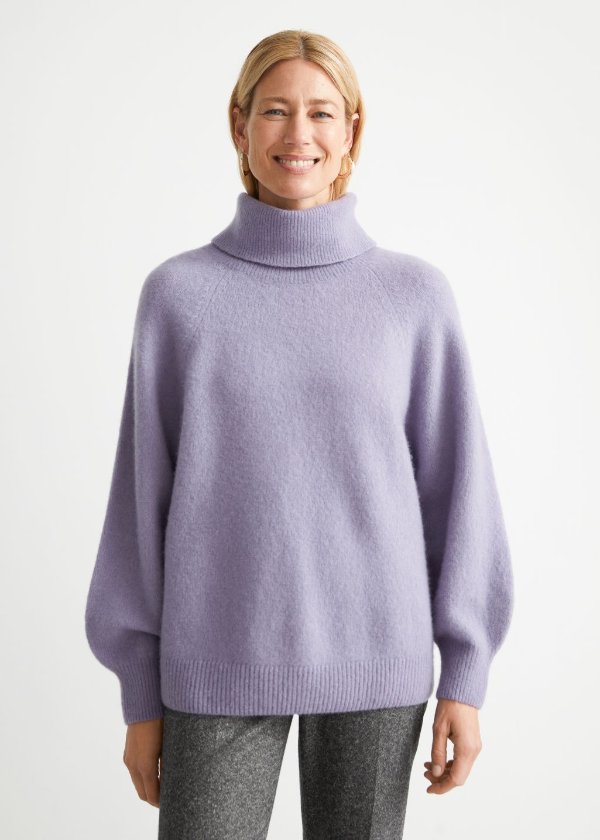 Turtleneck Wool Knit Sweater