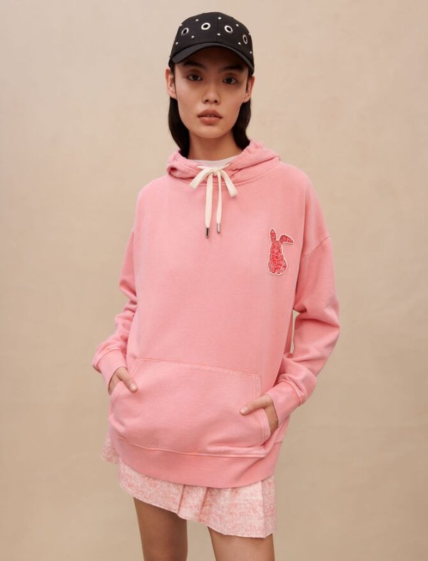 223TOTOLA Pink oversized sweatshirt