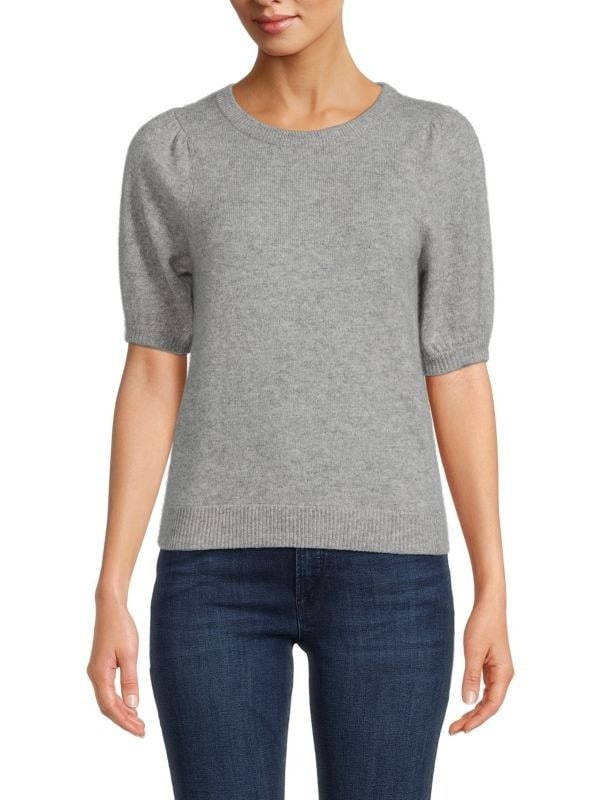 Puff Sleeve Cashmere Sweater