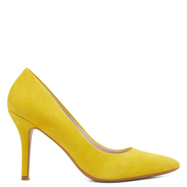 Fifth Pointy Toe Pumps - Yellow Suede