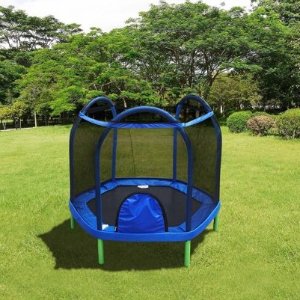 Bounce Pro 7-Foot My First Trampoline (Ages 3-10) Basic for Kids, Blue