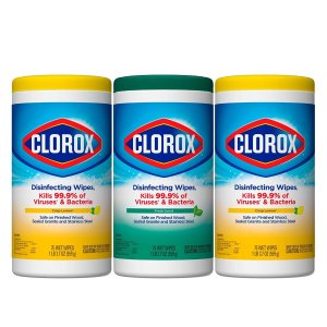 Clorox 消毒湿纸巾 75片 x 3罐