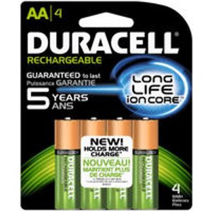 Duracell Rechargeable AA Batteries 4 Count