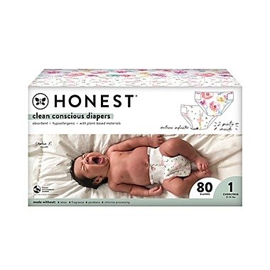 The Honest Company® Size 1 80-Count Disposable Diapers in Rose Blossom & Tutu Cute | buybuy BABY