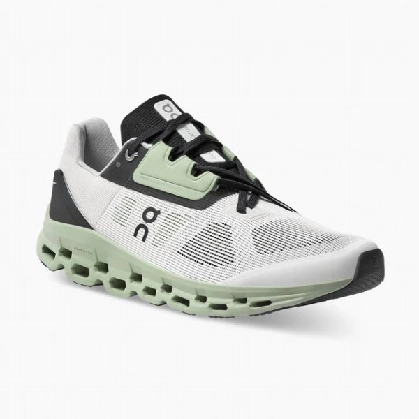 women's cloudstratus running shoes in white/black