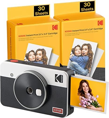 Mini Shot 2 Retro 4PASS 2-in-1 Instant Camera and Photo Printer (2.1x3.4) + 68 Sheets Bundle