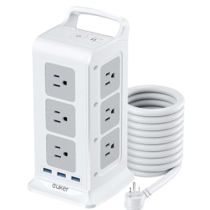 Power Strip Tower with ETL Certificate 1800J Surge Protector