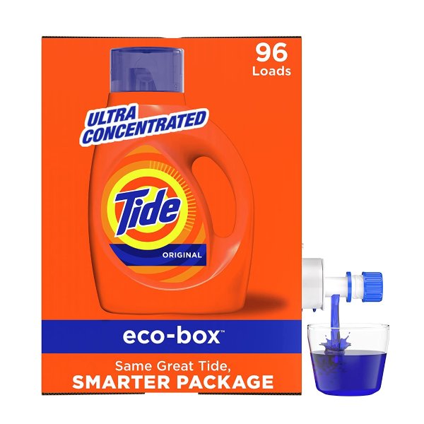 汰渍洗衣液生态节能盒Eco-Box 96 Loads