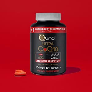 CoQ10 100mg Softgels - Qunol Ultra 3x Better Absorption Coenzyme Q10 Supplements 120 Count