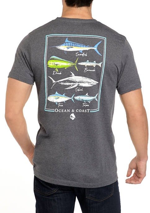 Men's Short Sleeve Sport Coast Graphic T-Shirt