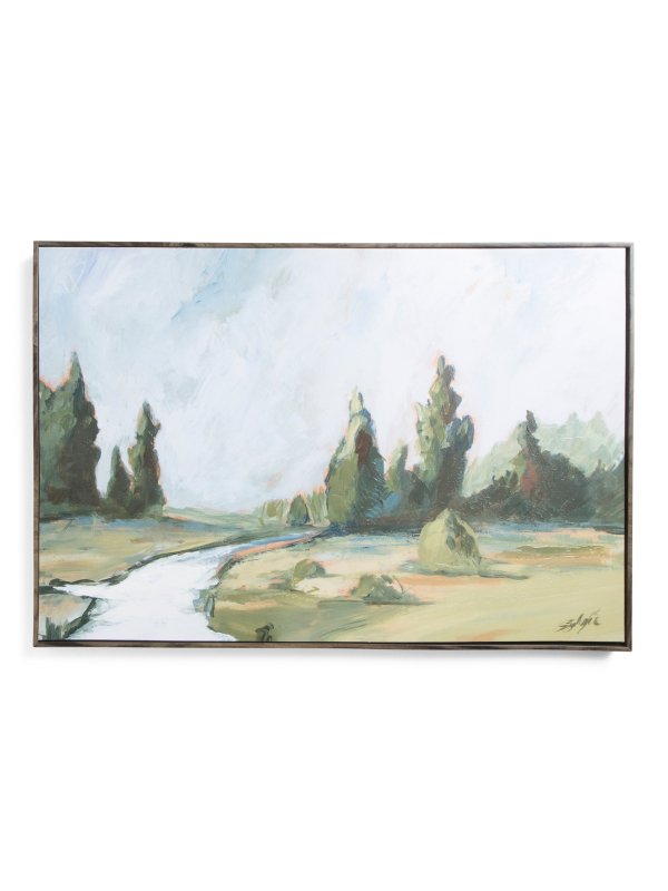 24x36 Trees On The Meadow Canvas Wall Art